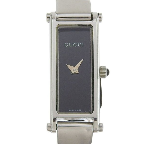 GUCCI Watches 1500L blackDial Stainless Steel Quartz Analog display Women - Picture 1 of 7